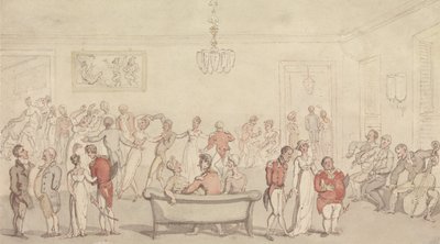 Elegant Company Dancing by Thomas Rowlandson